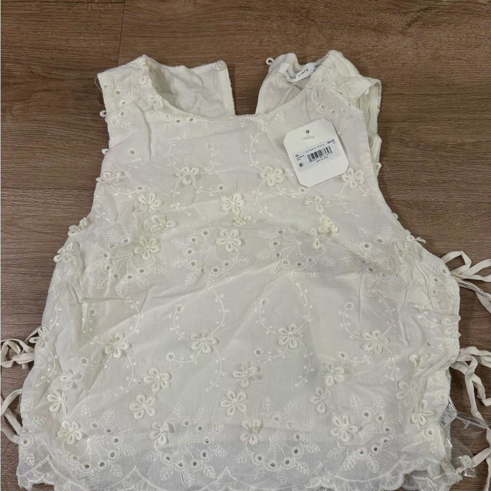 Altar'd State Cream Floral Lace Top
